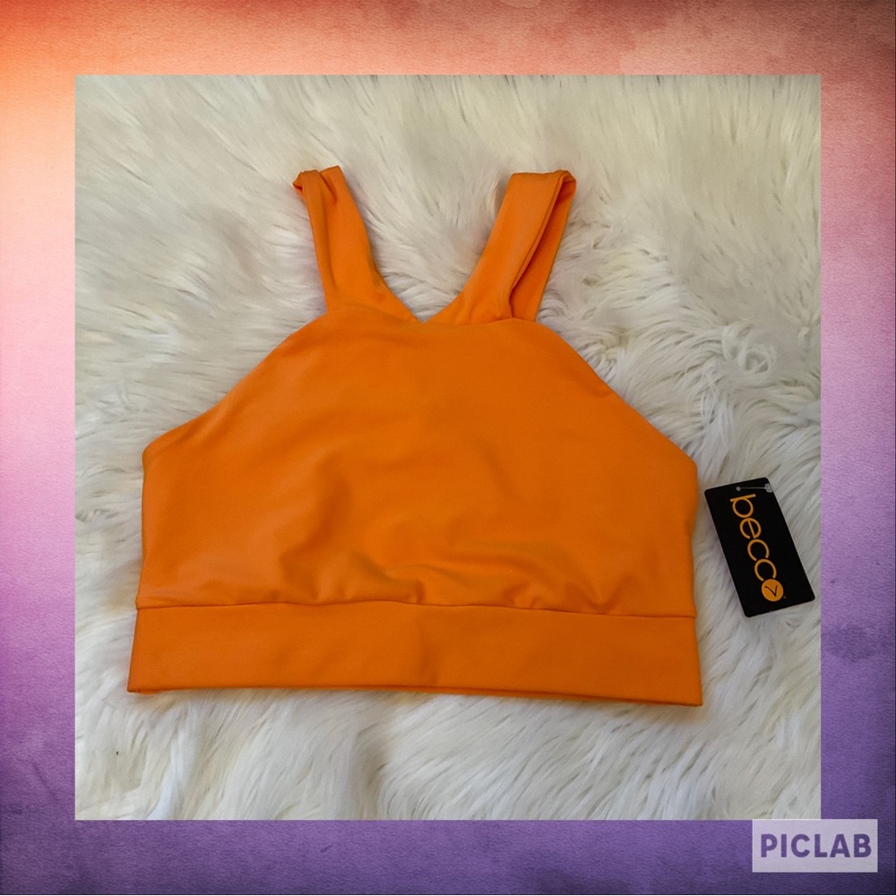 Becco Halter Neck Sports Bra - NWT - Large - Orange